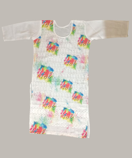 Holi Printed Colorful - Holi Kurti - Pretty Lady