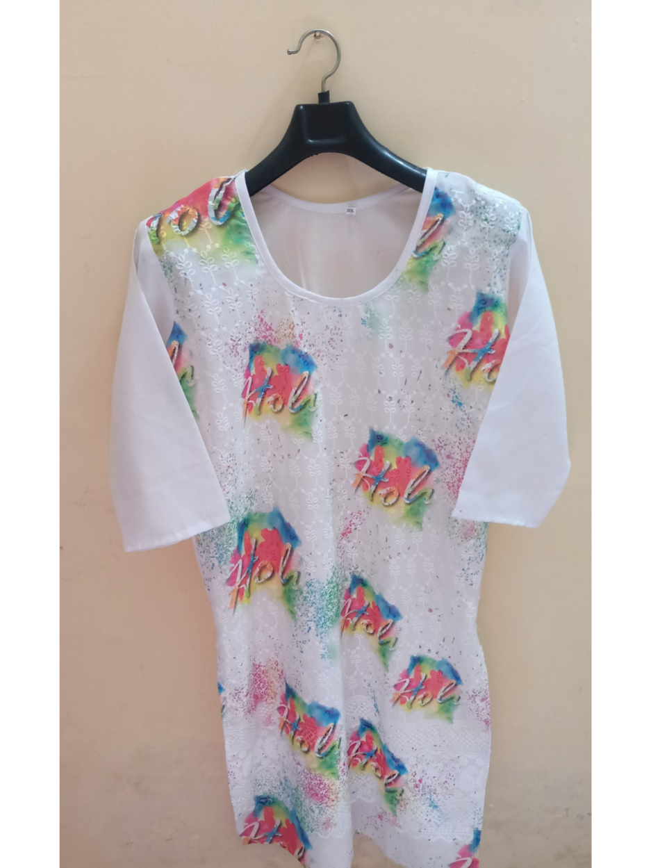 Holi Print color Kurti
