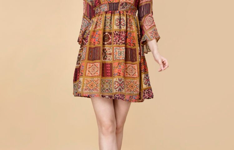 Short Dress Multicolor Stretchable